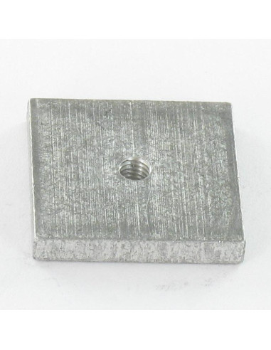 1 x Square Nut M4 24X24X4 Aluminium