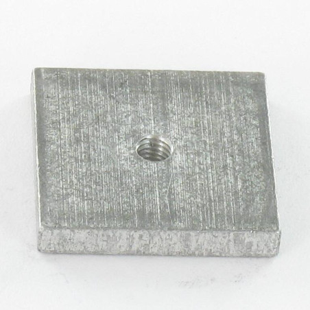 1 x Square Nut M4 24X24X4 Aluminium