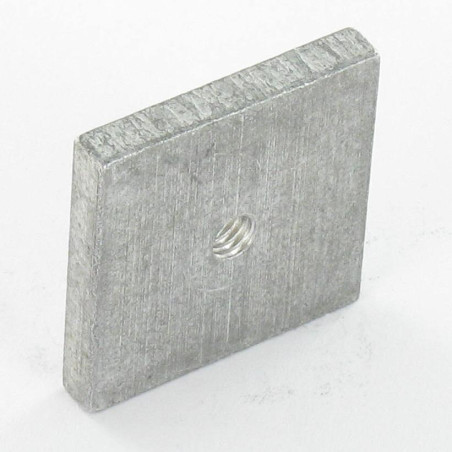 1 x Square Nut M4 24X24X4 Aluminium
