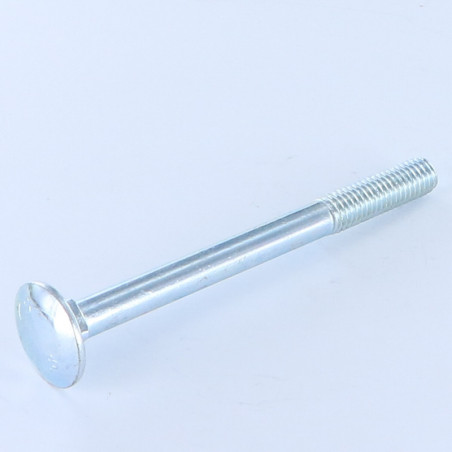 1 x Carriage Bolt Partial Thread M7X35 Yellow Zinc