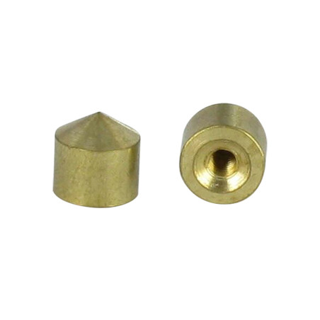 1 x Cover Cap Conical Brass 20 Inner Thread M6 (Blind Hole)