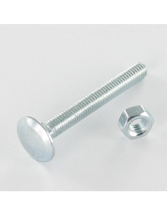 Bolt With Nut Carriage Bolt M12X160 Full Thread Zinc Plated