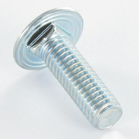1 x Carriage Bolt M6X15 Thin Square 1.5 Head Diameter: 13.5 Zinc Plated