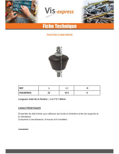 Kit of 4 solent blocks fixation AIR CONDITIONER M8X60... 2