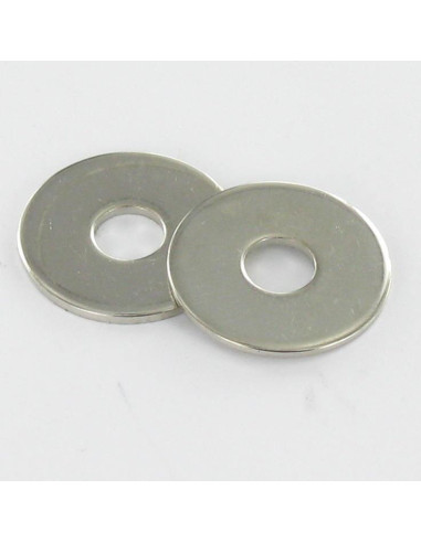 1 x Washer Flat M4X14X0.8 L Nickel Plated Brass