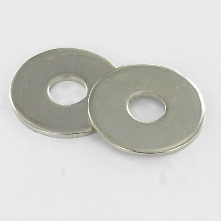 1 x Washer Flat M4X14X0.8 L Nickel Plated Brass