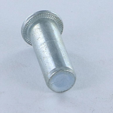 1 x Nut Rivet Flat Head one-eyed M5X18 ACPB 30 Zinc Plated