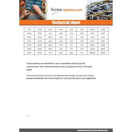 1 x Washer Flat M6X14X1.2 M Nickel Plated Brass