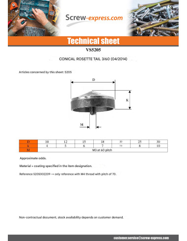 1 x Cover Cap Conical Aluminium 15 Cover Cap M3...