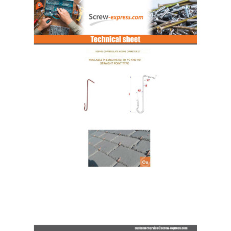 1 x Slate Hooks Cover 2.7X110