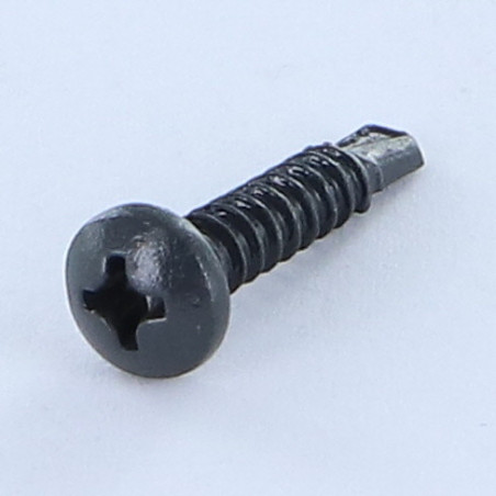 1 x Self Drilling Cylindrical Button Head Phillips 3.9X19 Sheet Metal Thread Zinc Plated LAQ Ral7016/Anthracite Grey