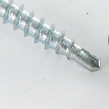 1 x Self Drilling Hexagonal Head 4.8X35 Neoprene Bonded Sealing Washer Epdm Zinc Plated Ral6009/Fir Green