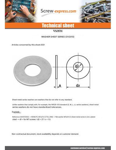 1 x Washer Flat M4X24X1.2 TOL Zinc Plated