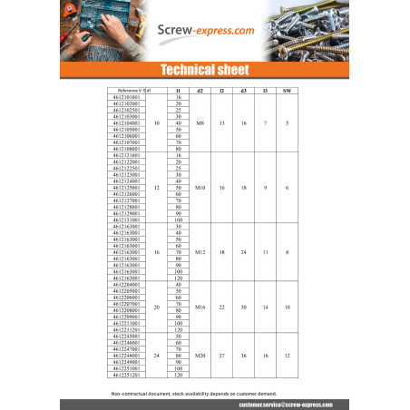 1 x Machine Screw Shoulder Hexagon Socket 8 M12/18 16X120 Class 12.9 Steel