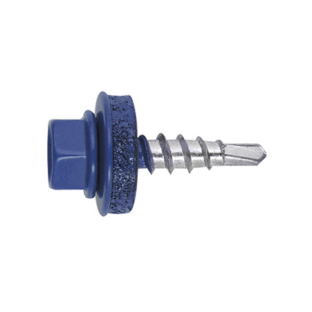 1 x Self Drilling Hexagonal Head 4.8X19 Neoprene Bonded Sealing Washer Epdm Zinc Plated RAL5010