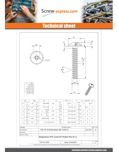 1 x Screw Plastic Mushroom Pozi 2 4X8 Zinc Plated