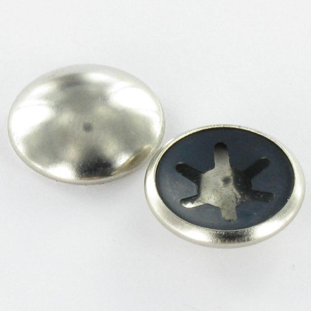 1 x Covered Ring Aran Lock 5 cap of 12 Nickel Plated