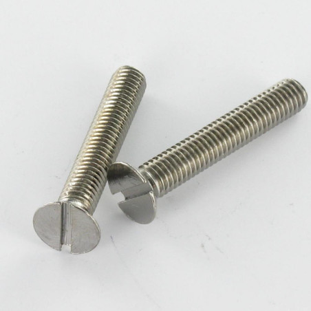 1 x Machine Screw Nickel Plated Brass Countersunk Head Slotted M4X50