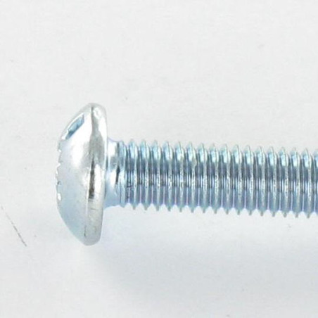 1 x Machine Screw Head Pan Head Large Pozi N°3 / Slotted M6X50 Zinc Plated