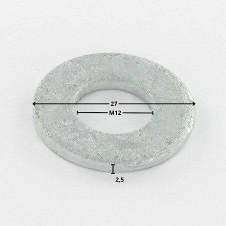 1 x Washer Flat M12X27X2.5 M Hot Dip Galvanized