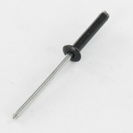 1 x Blind rivets Aluminium Stahlgewinde 4X10 Thickness Of Panel 4 For 6 Flat Head Ral9005/Jet Black