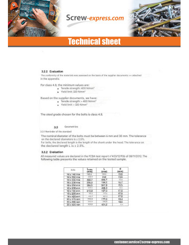 1 x Bolt With Nut Carpenter M16X500 Square Head...