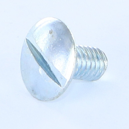 1 x Machine Screw Pan Head Slotted Flange With Serration M6X10 Class 8.8 Zinc Plated