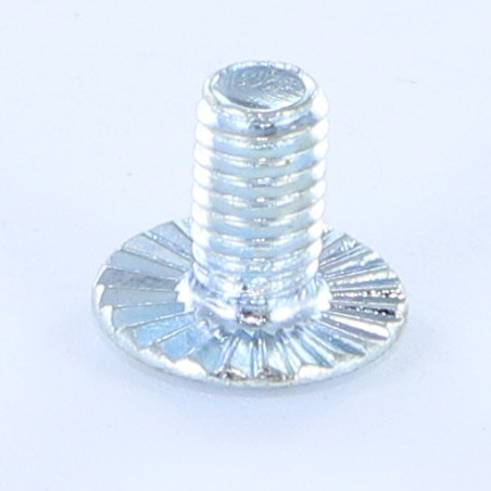 1 x Machine Screw Pan Head Slotted Flange With Serration Class 8.8 M6X10 Zinc Plated