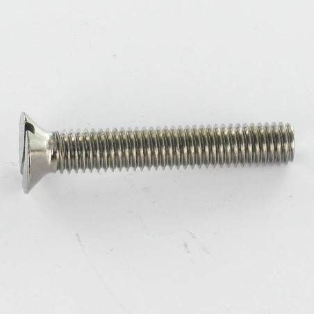 1 x Machine Screw Chrome Plated Brass Countersunk Head Slotted M5X10