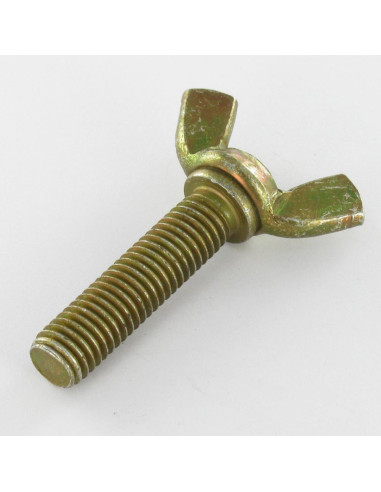 1 x Screw Wing M10X40 Form American Yellow Zinc