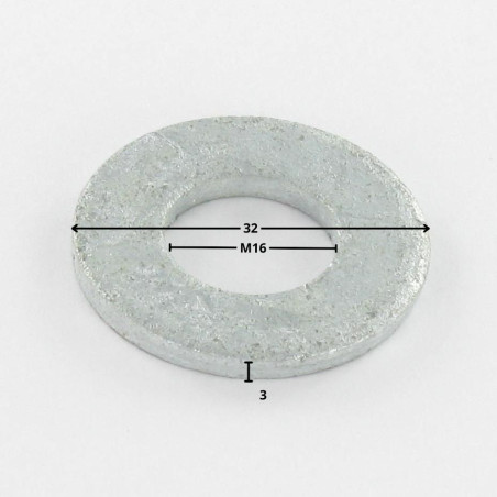 1 x Washer Flat M16X32X3 M Hot Dip Galvanized