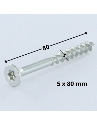 1 x Screw Spax Countersunk Head T20 5X80 Thread...