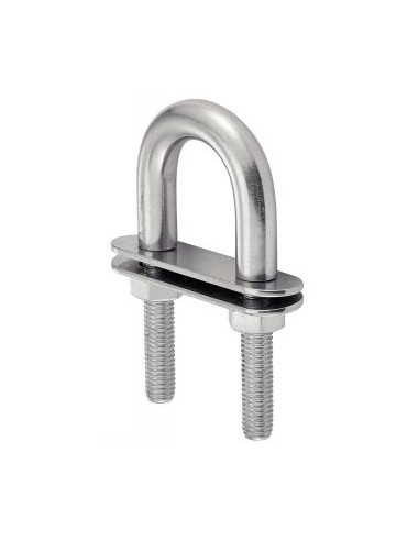 1 x U-Bolt In U With Double PLATES Stainless...