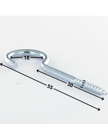 1 x Hook CUPBOARD 4.6X30 Thread Length: 17...