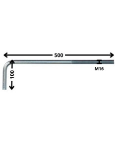 Hook Machine long length M16X500 Thread Length: 150 Hook... 2