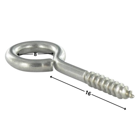 1 x Piton Wood 3.2X16 Eye 8 Zinc Plated