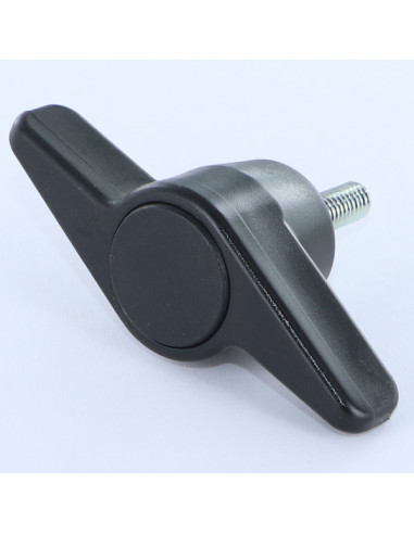 1 x Clamping handle black nylon MALE M5X12