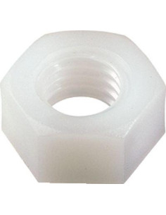 Nut natural nylon Hexagon M4