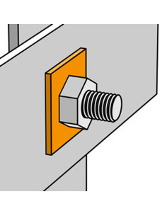 Washer Square natural nylon M22X70X6 2