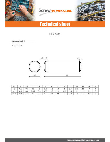 1 x Pin FLUTED Steel 3X16 ISO8741