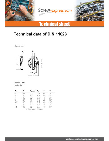 1 x Shaft Lock Pin Zinc Plated 10