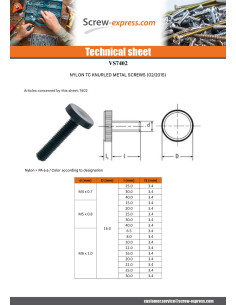 Machine Screw black nylon Pan Head Knurlled M6X10 2