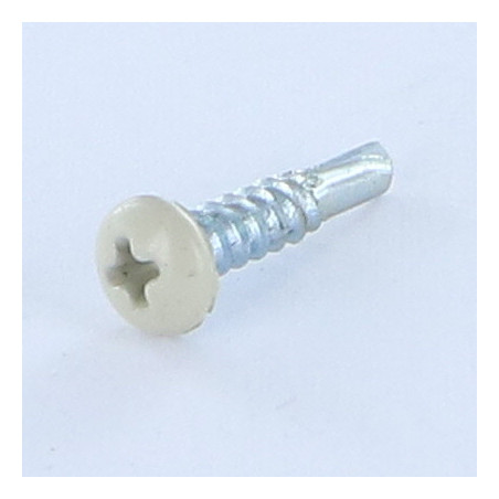 1 x Self Drilling Cylindrical Button Head Phillips 2.9X13 Sheet Metal Thread Zinc Plated Ral7032/Pebble Grey