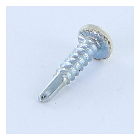 1 x Self Drilling Cylindrical Button Head Phillips 2.9X13 Sheet Metal Thread Zinc Plated Ral7032/Pebble Grey
