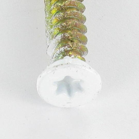 1 x Screw Concrete Countersunk Head RED 7.5X120 T30 Yellow Zinc Ral9016/Traffic Signalisation