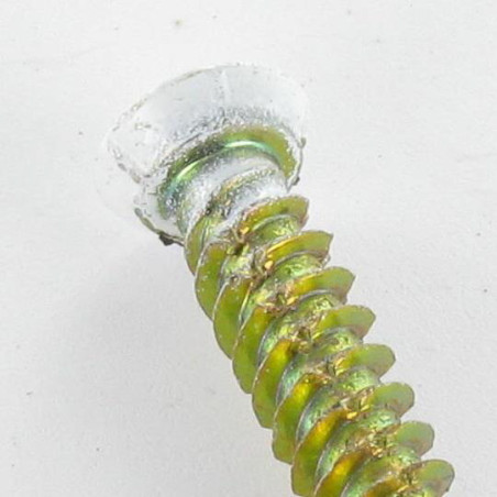 1 x Screw Concrete Countersunk Head RED 7.5X120 T30 Yellow Zinc Ral9016/Traffic Signalisation