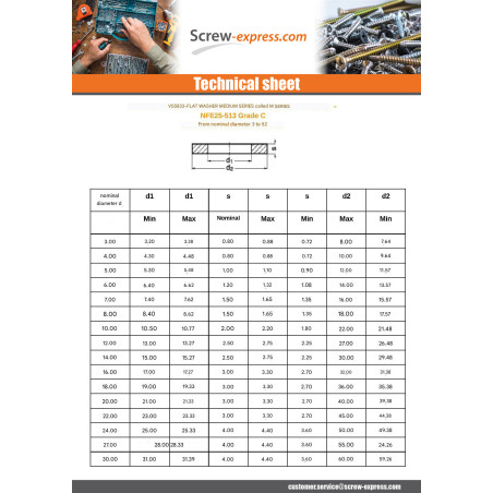 1 x Washer Flat M10X22X2 M Brass