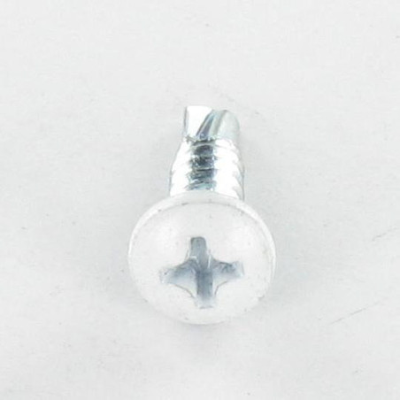 1 x Self Drilling Cylindrical Button Head Phillips 3.9X19 Zinc Plated LAQ Ral9010/Pure White