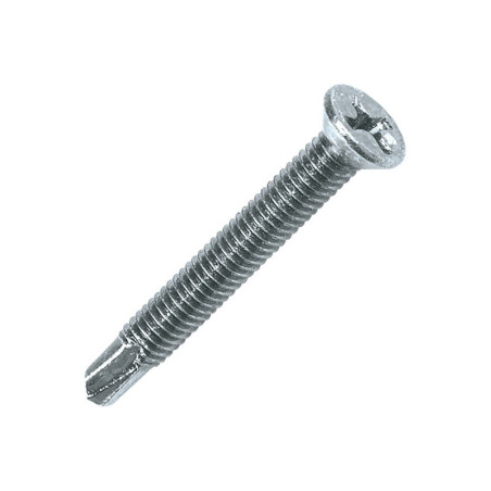1 x Self Drilling Plastic Machine Countersunk Head Phillips 2 4X16 Zinc Plated