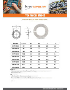 Washer SECURITY WAVY Slotted Stainless Steel A1 M5 2